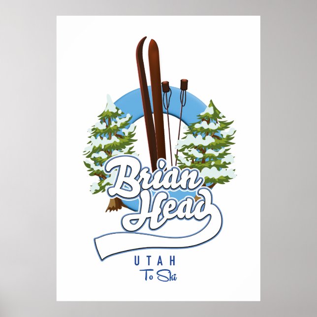 Mount Snow Vermont Ski logo. Poster (Front)