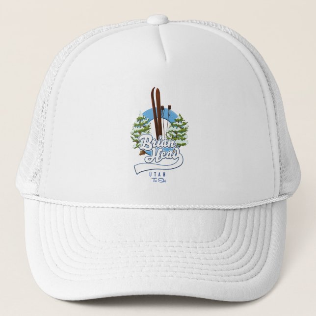 Mount Snow Vermont Ski logo. Trucker Hat (Front)