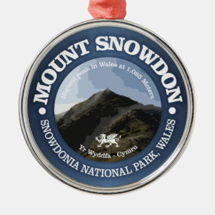 Mount Snowdon Metal Ornament