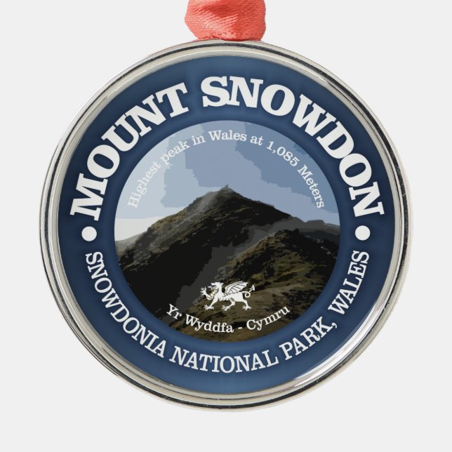 Mount Snowdon Metal Ornament (Front)