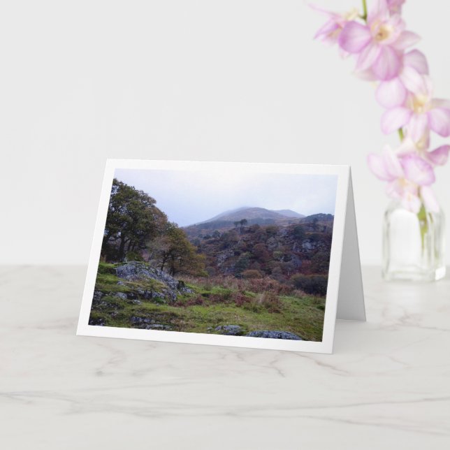 Mount Snowdon, Snowdonia National Park, Wales Card (Orchid)