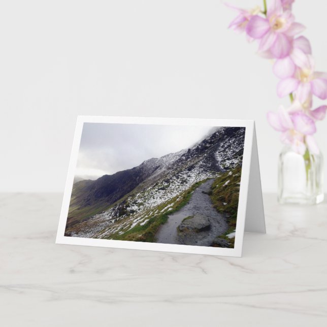 Mount Snowdon, Snowdonia, Wales, United Kingdom Card (Orchid)