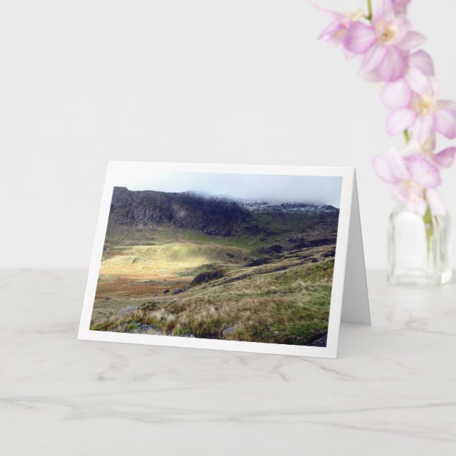 Mount Snowdon, Snowdonia, Wales, United Kingdom Card (Orchid)