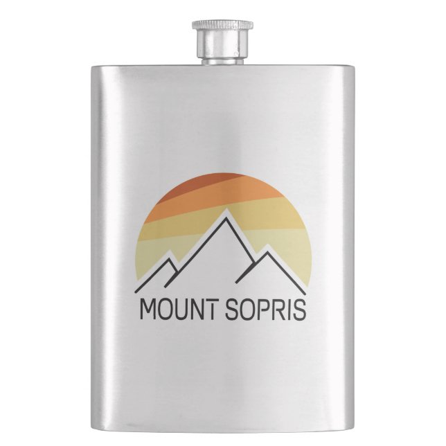 Mount Sopris Retro Hip Flask (Front)