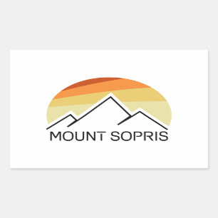 Mount Sopris Retro Rectangular Sticker