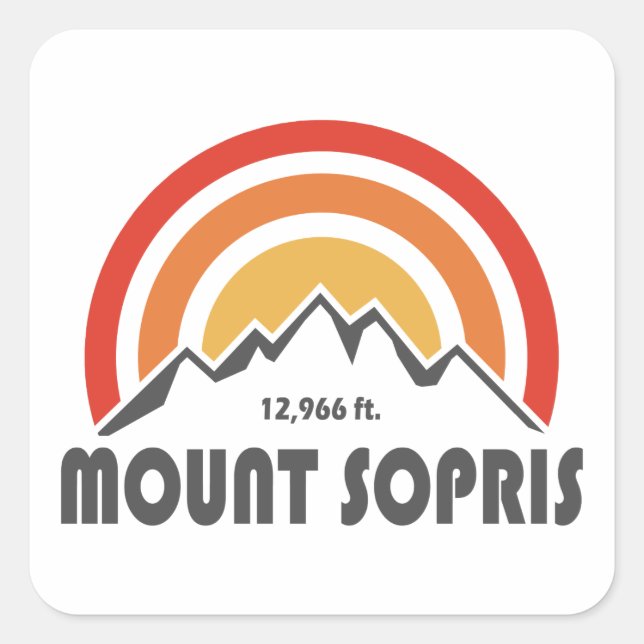 Mount Sopris Square Sticker (Front)