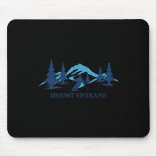 Mount Spokane Washington Ski Resort Skiing Skier Mouse Pad