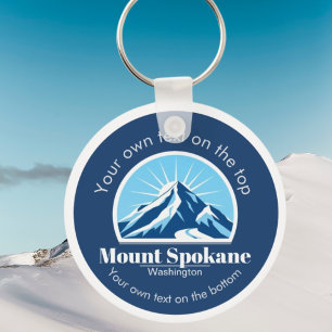 Mount Spokane Washington ski resort vacation Key Ring