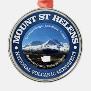 Mount St Helens Metal Ornament