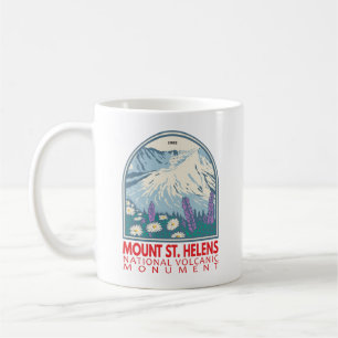 Mount St Helens National Volcanic Monument Retro Coffee Mug