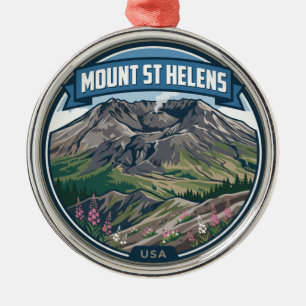 Mount St Helens National Volcanic Monument USA Metal Ornament