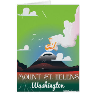 Mount St. Helens vintage travel poster.