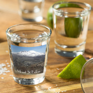 Mount St Helens Volcano Travel Photo Shot Glass