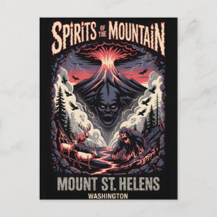 Mount St Helens Washington Haunted Volcano Horror  Postcard