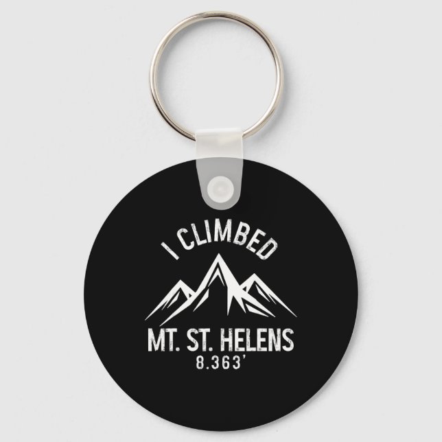 Mount St Helens Washington Mountain Climbing Summi Key Ring (Front)
