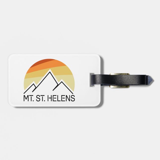Mount St. Helens Washington Retro Luggage Tag (Back Horizontal)