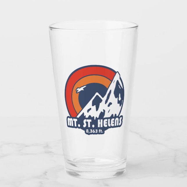 Mount St. Helens Washington Sun Eagle Glass (Front)