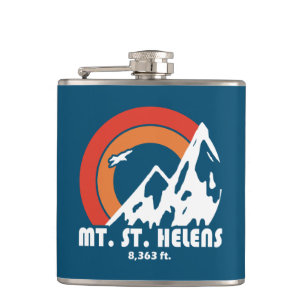 Mount St. Helens Washington Sun Eagle Hip Flask