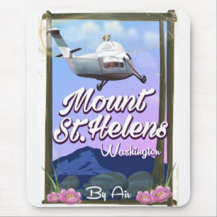 Mount St. Helens Washington Travel poster Mouse Pad