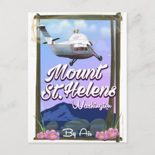 Mount St. Helens Washington Travel poster Postcard
