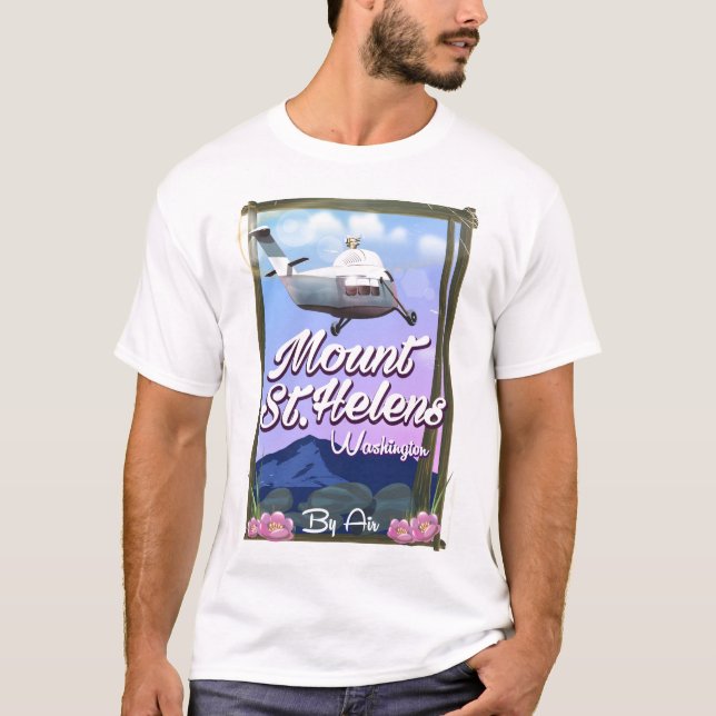 Mount St. Helens Washington Travel poster T-Shirt (Front)