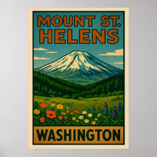 Mount St. Helens Washington V01 Poster