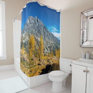Mount Stewart and Autumn Larches Shower Curtain