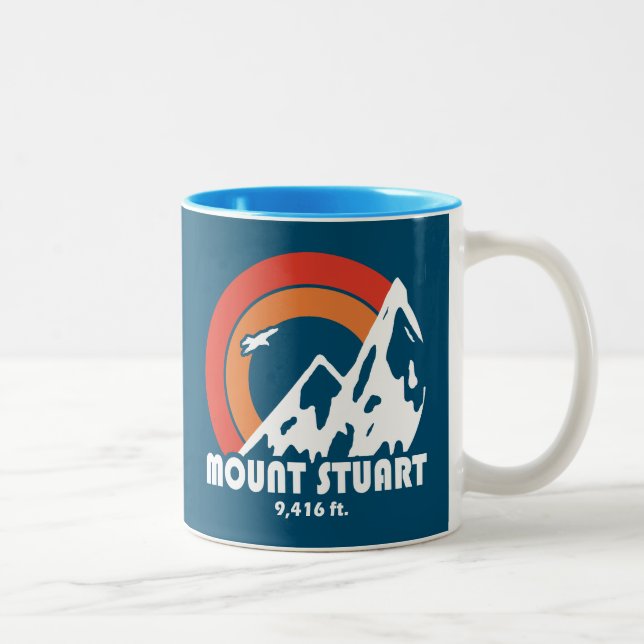 Mount Stuart Washington Sun Eagle Two-Tone Coffee Mug (Right)