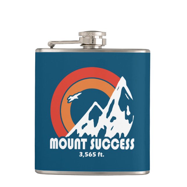 Mount Success New Hampshire Sun Eagle Hip Flask (Front)