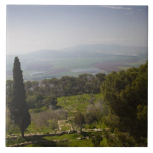 Mount Tabor, site of biblical transfiguration Ceramic Tile