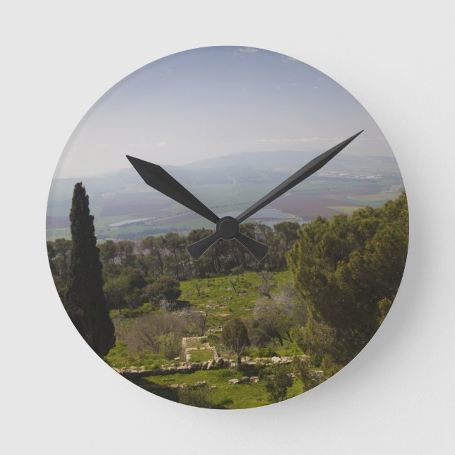 Mount Tabor, site of biblical transfiguration Round Clock (Front)