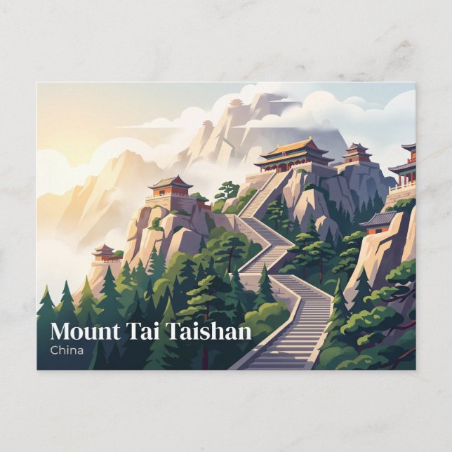 Mount Tai Taishan China Postcard (Front)