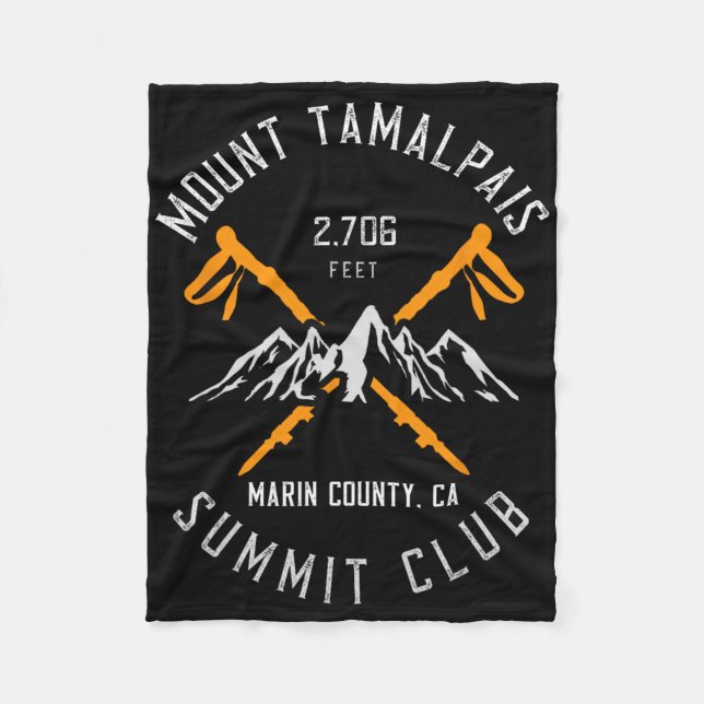 Mount Tamalpais Hiking Marin County California  Fleece Blanket (Front)