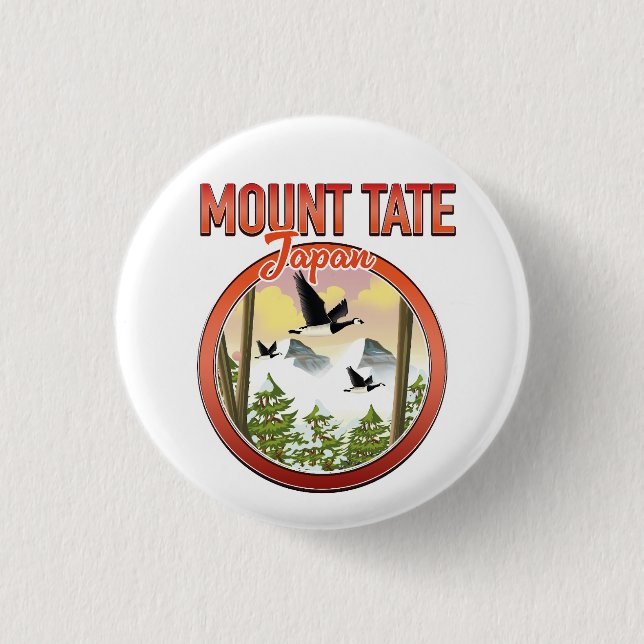 Mount Tate Japan travel logo 3 Cm Round Badge (Front)