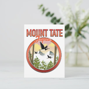 Mount Tate Japan travel logo Invitation Postcard