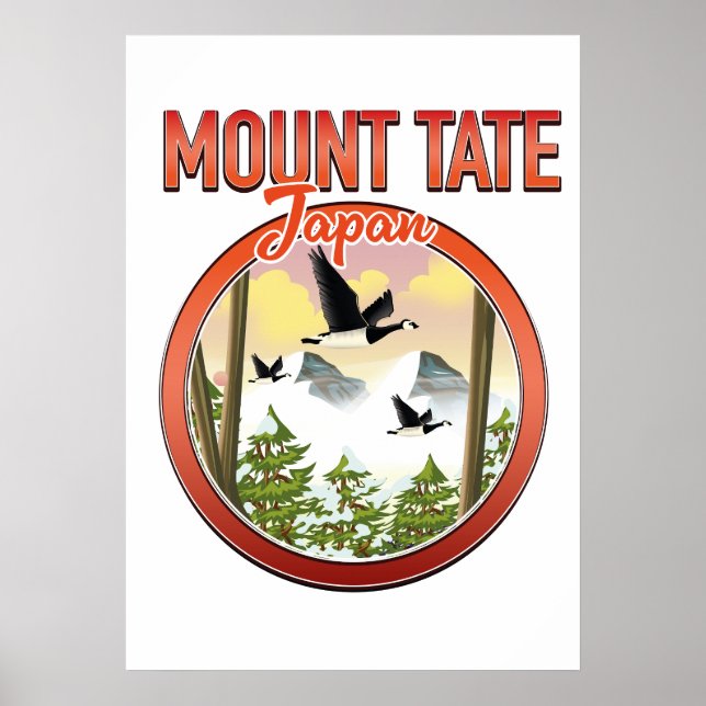 Mount Tate Japan travel logo Poster (Front)