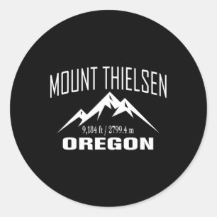 Mount Thielsen Oregon Climbing Summit Club Outdoor Classic Round Sticker