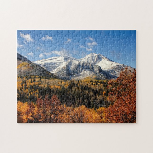 Mount Timpanogos in Autumn Utah Mountains Jigsaw Puzzle (Horizontal)