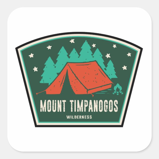 Mount Timpanogos Wilderness Utah Camping Square Sticker (Front)
