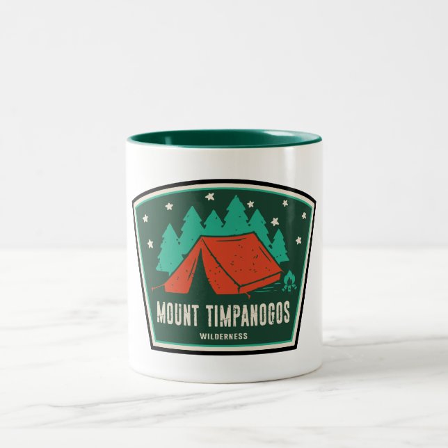Mount Timpanogos Wilderness Utah Camping Two-Tone Coffee Mug (Center)