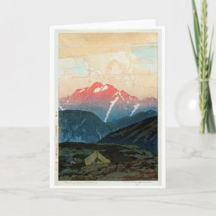 Mount Tsurugi, Hiroshi Yoshida, Woodcut Card