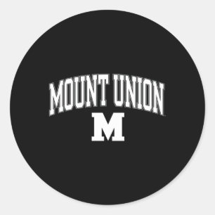 Mount Union Purple Raiders Arch Over Classic Round Sticker