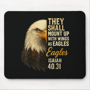 Mount Up Wings As Eagles Isaiah 40_31 Christian Bi Mouse Pad
