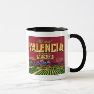 Mount Valencia Apple Label - Watsonville, CA Mug