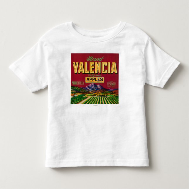 Mount Valencia Apple Label - Watsonville, CA Toddler T-Shirt (Front)