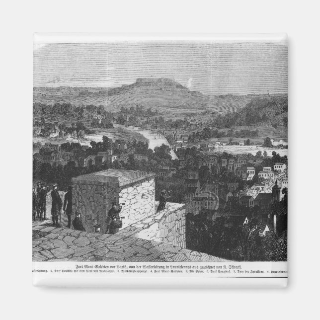 Mount Valerien seen from Louveciennes Magnet (Front)