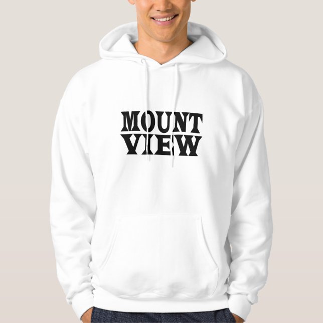 MOUNT VEIW text hoodie (Front)