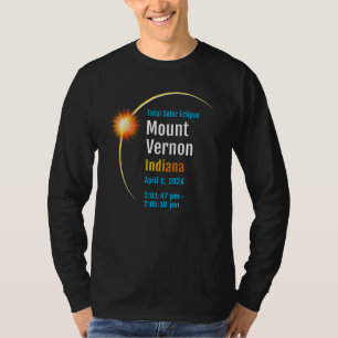 Mount Vernon Indiana In Total Solar Eclipse 2024 T-Shirt