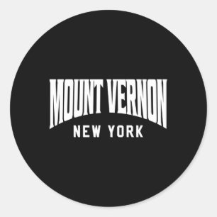 Mount Vernon New York Classic Round Sticker