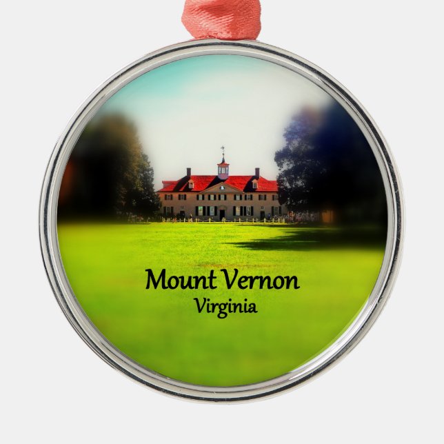 Mount Vernon Round Ornament (Front)